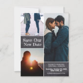 Eenvoudige aangepaste foto Je nieuwe datumbruiloft Magnetische Uitnodiging (Voorkant)