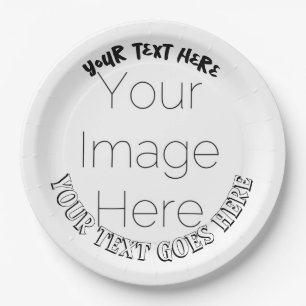 eenvoudige aangepaste foto maak je eigen papieren bordje