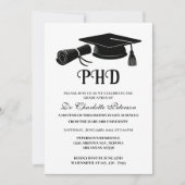 Eenvoudige Aangepaste Foto PHD Doctoraat Afstudere Kaart (Voorkant)