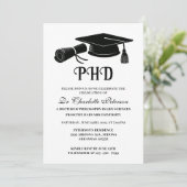Eenvoudige Aangepaste Foto PHD Doctoraat Afstudere Kaart (Staand voorkant)
