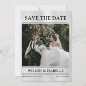 Eenvoudige aangepaste foto Save the Date kaart (Voorkant)