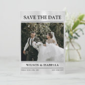 Eenvoudige aangepaste foto Save the Date kaart (Staand voorkant)