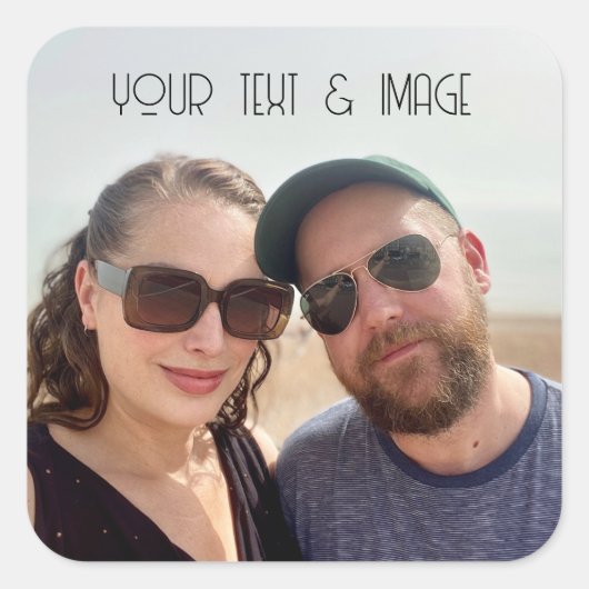 Eenvoudige aangepaste foto sticker (Voorkant)