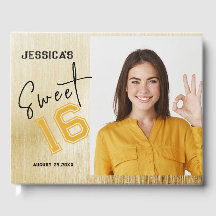 Eenvoudige aangepaste foto Sweet Sixteen-verjaarda