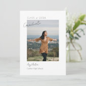 Eenvoudige aangepaste foto tekst Afstuderen aankon Kaart (Staand voorkant)