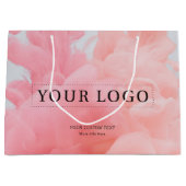 Eenvoudige aangepaste foto & tekst Business Logo Groot Cadeauzakje (Voorkant)