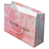 Eenvoudige aangepaste foto & tekst Business Logo Groot Cadeauzakje (Voorkant Gekanteld)