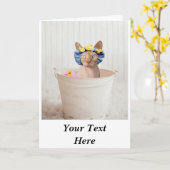 Eenvoudige aangepaste foto tekst gepersonaliseerd kaart (Gele Bloem)