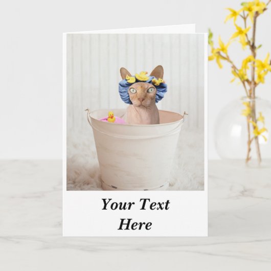 Eenvoudige aangepaste foto tekst gepersonaliseerd kaart (Gele Bloem)