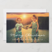 Eenvoudige Aangepaste Foto Vrolijk Kerstmis Feestdagenkaart (Voorkant)