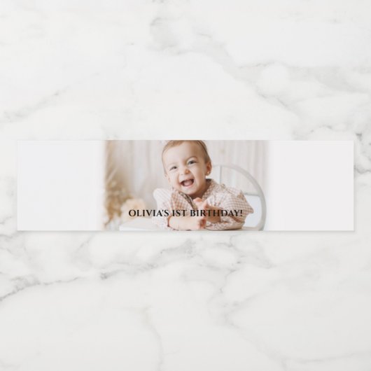 Eenvoudige Aangepaste Foto Water Fles Label Waterfles Etiket (Enkel label)