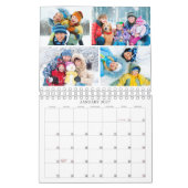 Eenvoudige aangepaste fotocollage 4 per maand kalender (Jan 2027)