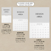 Eenvoudige aangepaste fotocollage 4 per maand kalender
