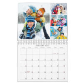 Eenvoudige aangepaste fotocollage 4 per maand kalender (Jan 2027)