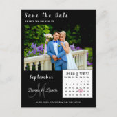 Eenvoudige aangepaste fotokalender Sla de datumkaa Briefkaart (Voorkant)