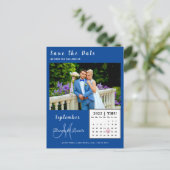 Eenvoudige aangepaste fotokalender Sla de datumkaa Briefkaart (Staand voorkant)