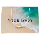 Eenvoudige aangepaste foto's en tekst Business Log Groot Cadeauzakje (Voorkant)