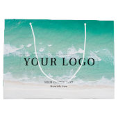 Eenvoudige aangepaste foto's en tekst Business Log Groot Cadeauzakje (Achterkant)