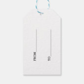 Eenvoudige Aangepaste Fotosjabloon Cadeaulabel (Achterkant)