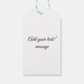 eenvoudige aangepaste fotouitnodiging voor blije v cadeaulabel (Achterkant)