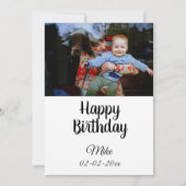 eenvoudige aangepaste fotouitnodiging voor blije v kaart (Voorkant)