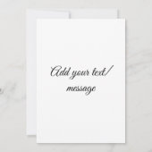 eenvoudige aangepaste fotouitnodiging voor blije v kaart (Achterkant)