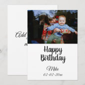 eenvoudige aangepaste fotouitnodiging voor blije v kaart (Voorkant / Achterkant)