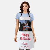 eenvoudige aangepaste fotouitnodiging voor blije v schort (Gedragen)