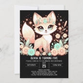 Eenvoudige Aangepaste Fox Digitale Verjaardag Kaart (Voorkant)