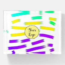 eenvoudige aangepaste gele waterverf voegt logo mi