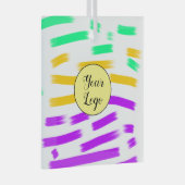 eenvoudige aangepaste gele waterverf voegt logo mi glas ornament (Voorkant Rechts)