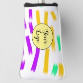 eenvoudige aangepaste gele waterverf voegt logo mi golfheadcover (Draai 90)