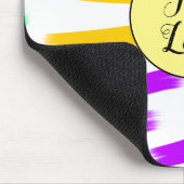 eenvoudige aangepaste gele waterverf voegt logo mi muismat (Hoek)