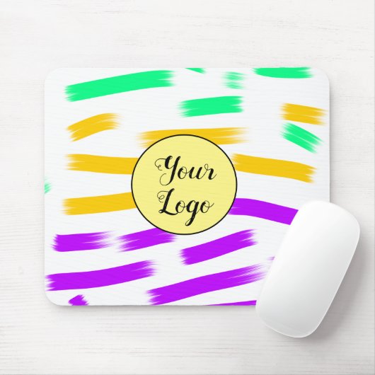 eenvoudige aangepaste gele waterverf voegt logo mi muismat (Met muis)