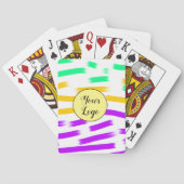 eenvoudige aangepaste gele waterverf voegt logo mi pokerkaarten (Achterkant)