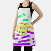 eenvoudige aangepaste gele waterverf voegt logo mi schort (Insitu)