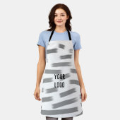 eenvoudige aangepaste gele waterverf voegt logo mi schort (Gedragen)