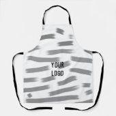 eenvoudige aangepaste gele waterverf voegt logo mi schort (Voorkant)