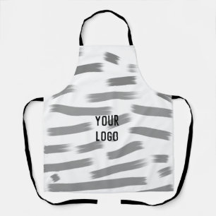 eenvoudige aangepaste gele waterverf voegt logo mi schort