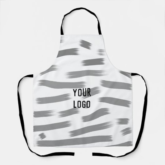 eenvoudige aangepaste gele waterverf voegt logo mi schort (Voorkant)