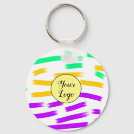 eenvoudige aangepaste gele waterverf voegt logo mi sleutelhanger