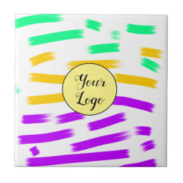 eenvoudige aangepaste gele waterverf voegt logo mi tegeltje