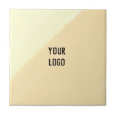 eenvoudige aangepaste gele waterverf voegt logo mi tegeltje (Voorkant)