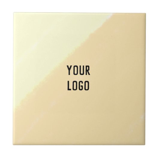 eenvoudige aangepaste gele waterverf voegt logo mi tegeltje (Voorkant)