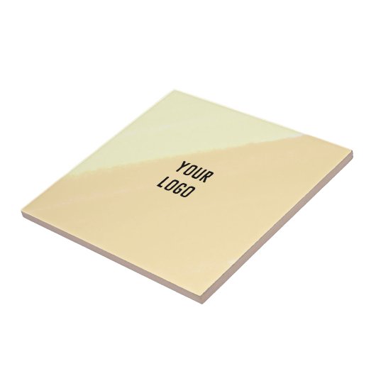 eenvoudige aangepaste gele waterverf voegt logo mi tegeltje (Zijkant)