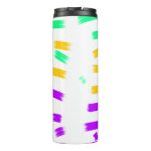 eenvoudige aangepaste gele waterverf voegt logo mi thermosbeker (Achterkant)