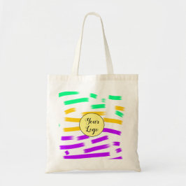 eenvoudige aangepaste gele waterverf voegt logo mi tote bag