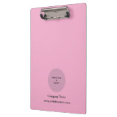 Eenvoudige Aangepaste Gepersonaliseerde Lichtroze Klembord (Links)