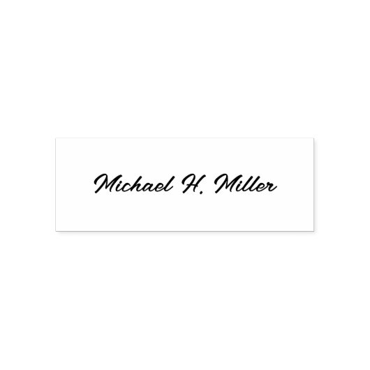 Eenvoudige aangepaste gepersonaliseerde script han  zelfinktende stempel (Design)