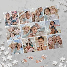 Eenvoudige aangepaste gezelschap van 11 foto's col legpuzzel